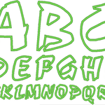 Buchstaben Stickdatei Alphabet 3cm 5cm 7cm 10 cm - Sewando