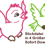 Stickdatei frecher Spatz Vogel - Sewando