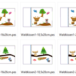 Stickdatei - Waldtiere Kissen ITH - Sewando