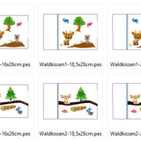 Stickdatei - Waldtiere Kissen ITH - Sewando