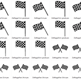 Stickdatei - Zielflagge - Sewando