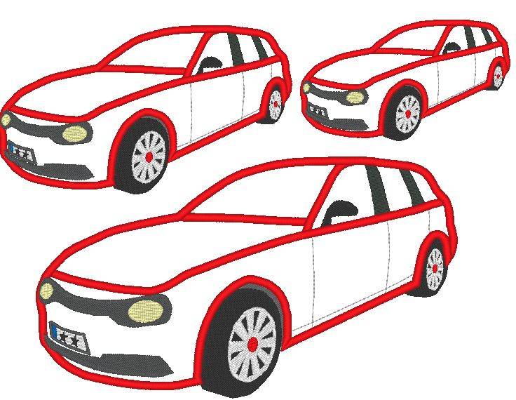 Auto Stickdatei 10cm bis 30cm - Sewando