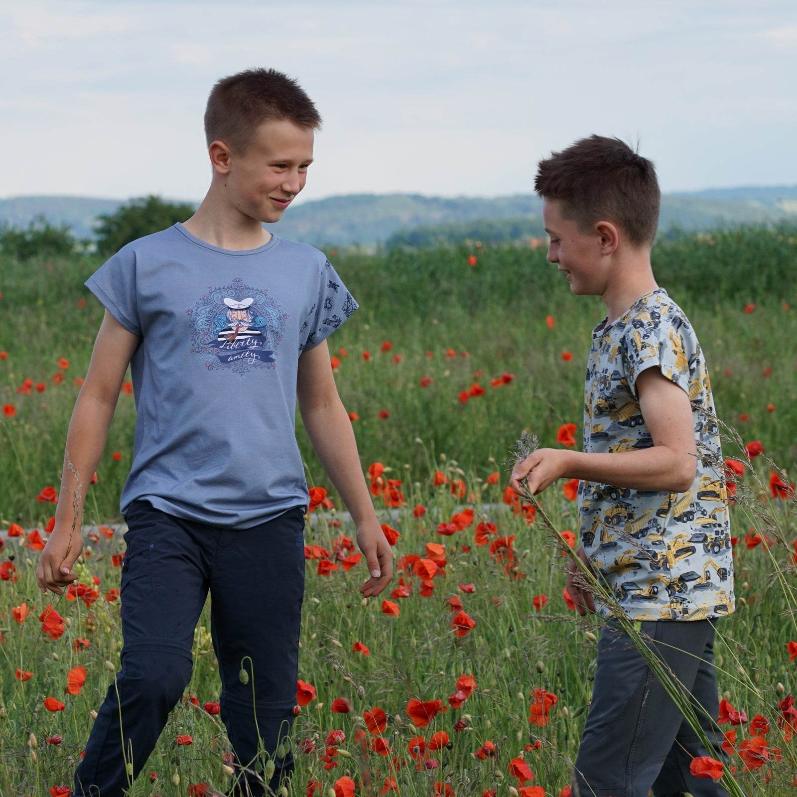 einfaches basic Kinder Shirt nähen mit Schnittmuster - Sewando