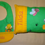 Stickdatei - Biene mit Schmetterling Kissen und Laetzchen SET ITH - Sewando