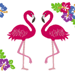 Stickdatei Flamingo Taschenmotiv + Kissen ITH - Sewando
