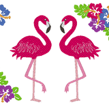 Stickdatei Flamingo Taschenmotiv + Kissen ITH - Sewando