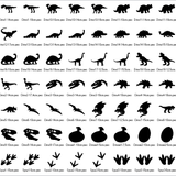 Dino Silhouetten Stickdatei - Sewando
