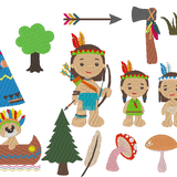 Indianer Mega Set Stickdatei - Sewando