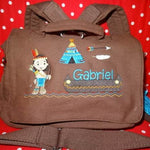 Indianer Kissen + Taschenbild ITH Stickdatei - Sewando