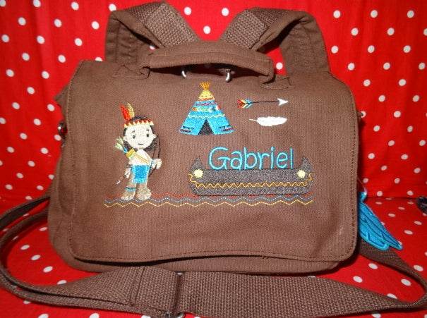 Indianer Kissen + Taschenbild ITH Stickdatei - Sewando