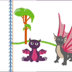 Drachen Kissen ITH Stickdatei - Sewando