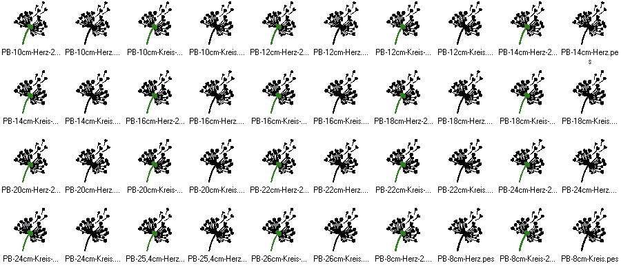 Pusteblumen Stickdatei Pusteblume mit Herz - Sewando