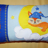 Stickdatei - Fuchs auf dem Mond Kissen und Laetzchen SET ITH - Sewando
