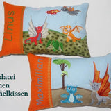 Drachen Kissen ITH Stickdatei - Sewando