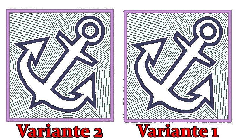 Anker voll flächige Stickdatei in 5 Größen - Sewando