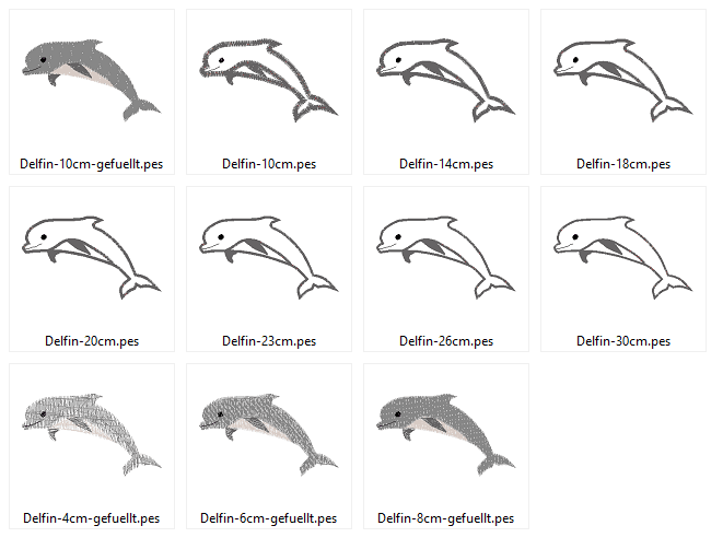 Stickdatei Delfin Delphine - Sewando