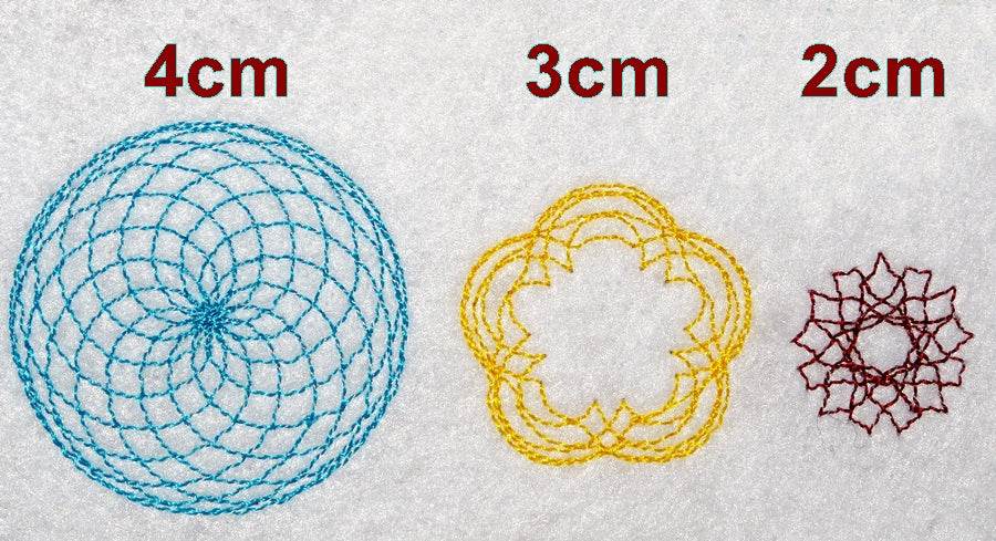 Stickdatei - Zirkel Mandala Mini Blumen 2 bis 4cm Teil 1 - Sewando