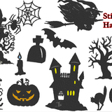 Halloween Silhouette Stickdatei - Sewando