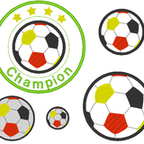 Stickdatei - Fußball bunt - Sewando
