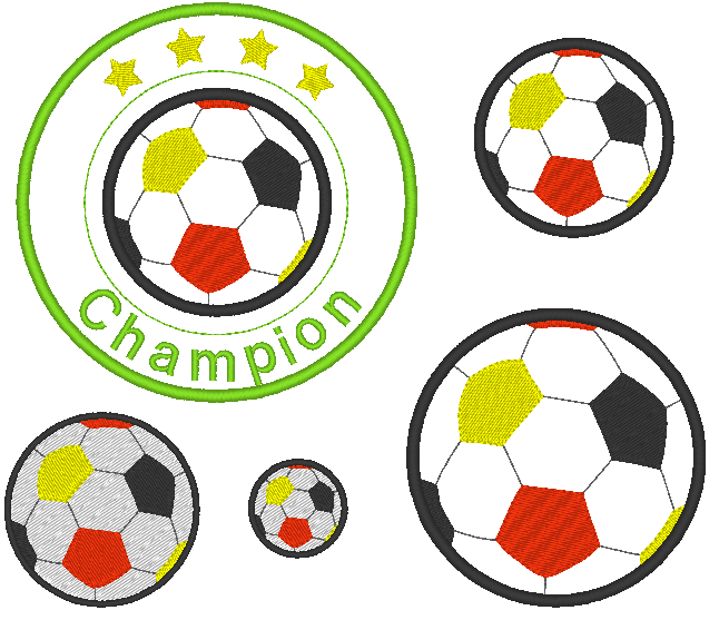 Stickdatei - Fußball bunt - Sewando