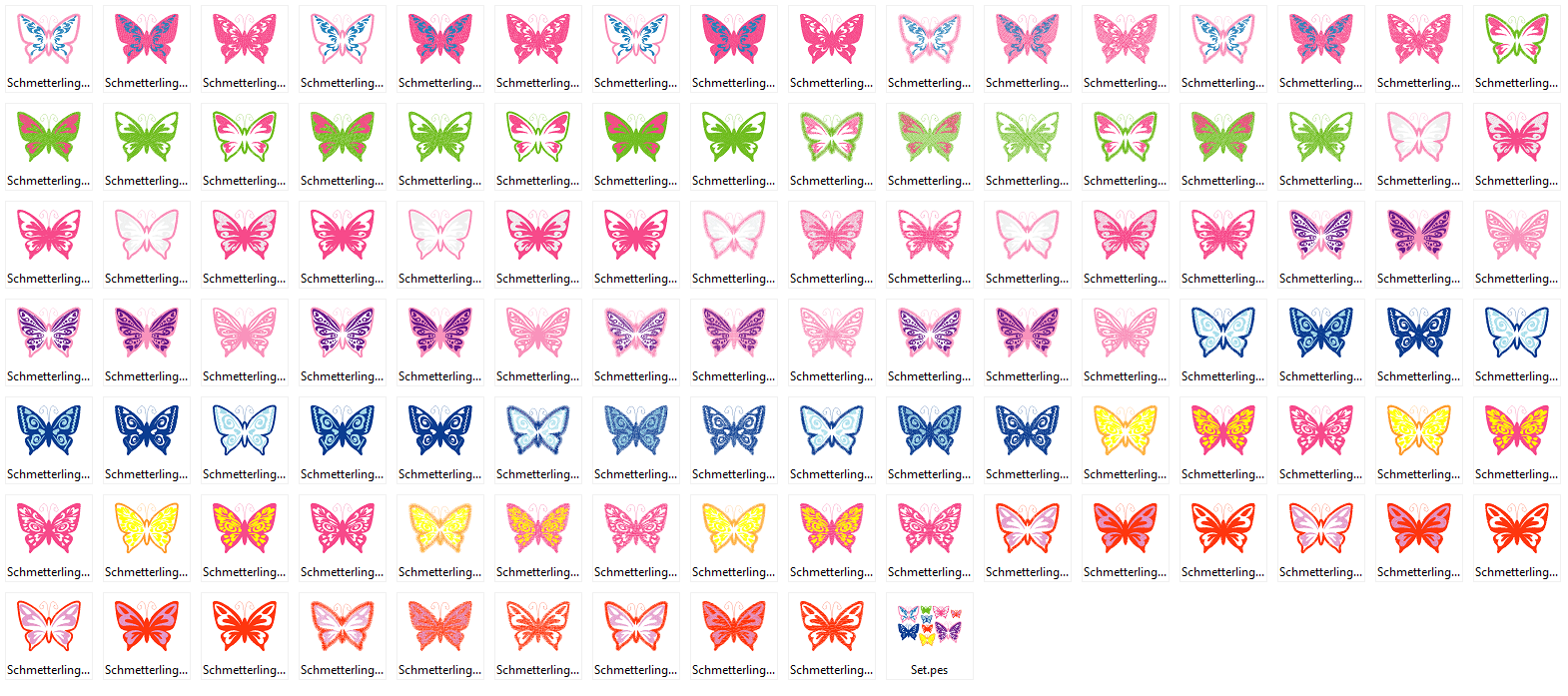 Schmetterling Stickdatei MEGA SET - Sewando