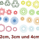 Stickdatei - Zirkel Mandala Mini Blumen 2 bis 4cm Teil 1 - Sewando