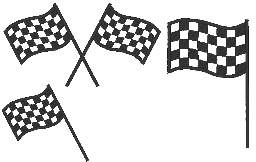 Stickdatei - Zielflagge - Sewando