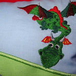 Ritter, Drache, Burg und Burgfraeulein Stickdatei - Sewando