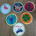 Stickdatei - 70 Schulranzen-Kletties / Patches (inkl. Blanko-Datei) - Sewando