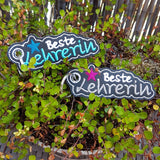 Stickdatei Anhänger - Set "Beste/r Lehrer/in" & "Lieblingslehrer/in"