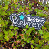 Stickdatei Anhänger - Set "Beste/r Lehrer/in" & "Lieblingslehrer/in"