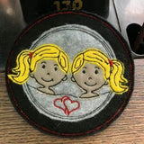 Stickdatei - Sternzeichen (Doodle-Applikation) 10x10 cm - Sewando