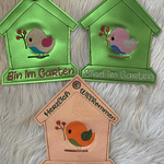 Stickdatei Türschild Bin im Garten Set 699 - Sewando