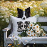 Stickdatei Applikation Border Collie "Vera" - realistisch - FÜR HELLE & DUNKLE STOFFE