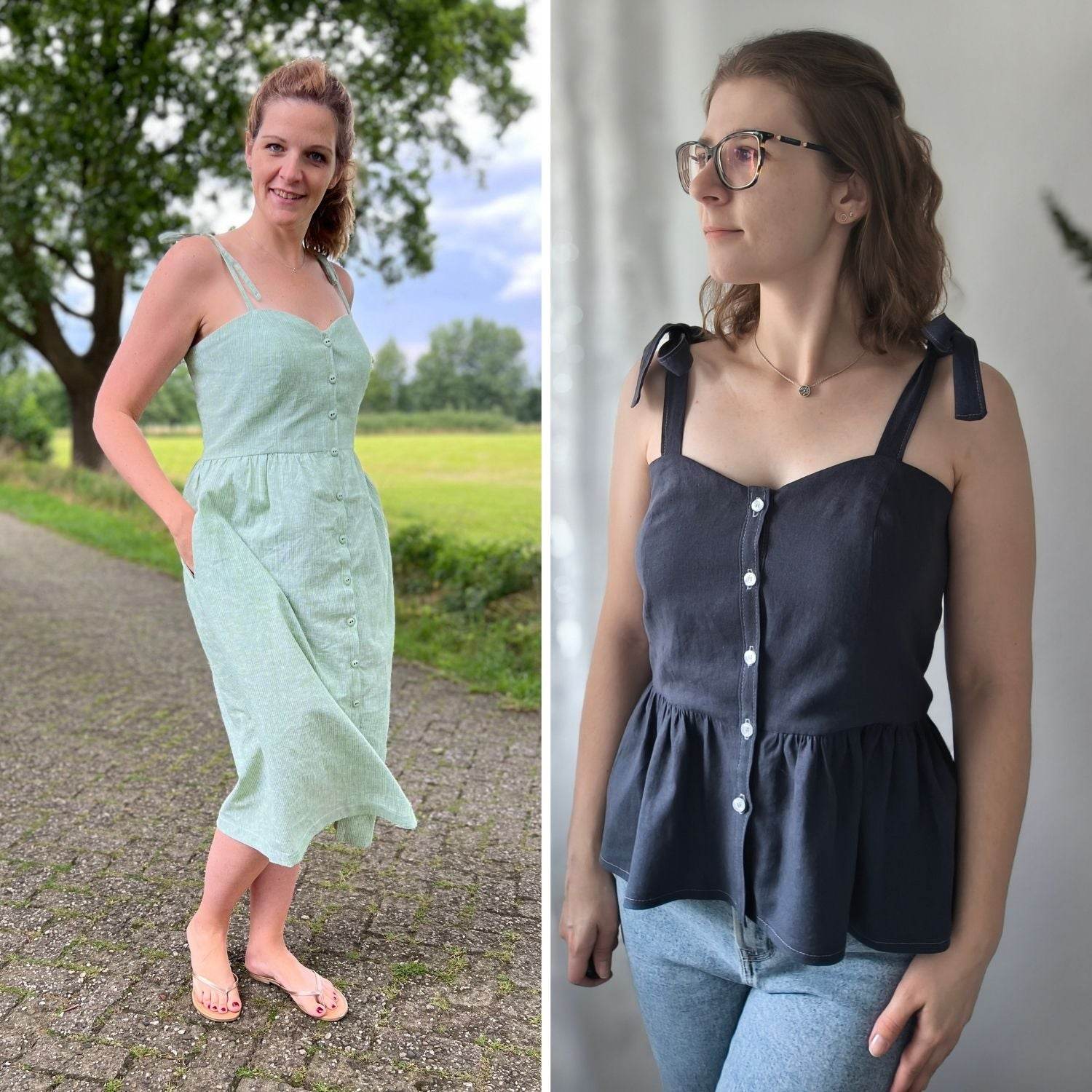 Schnittmuster Kleid SUMMER – mit Knopfleiste & Taschen | Gr. 34–48 (PDF) - Sewando