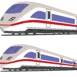 Schnellzug 2 Stickdatei Zug Eisenbahn Lok