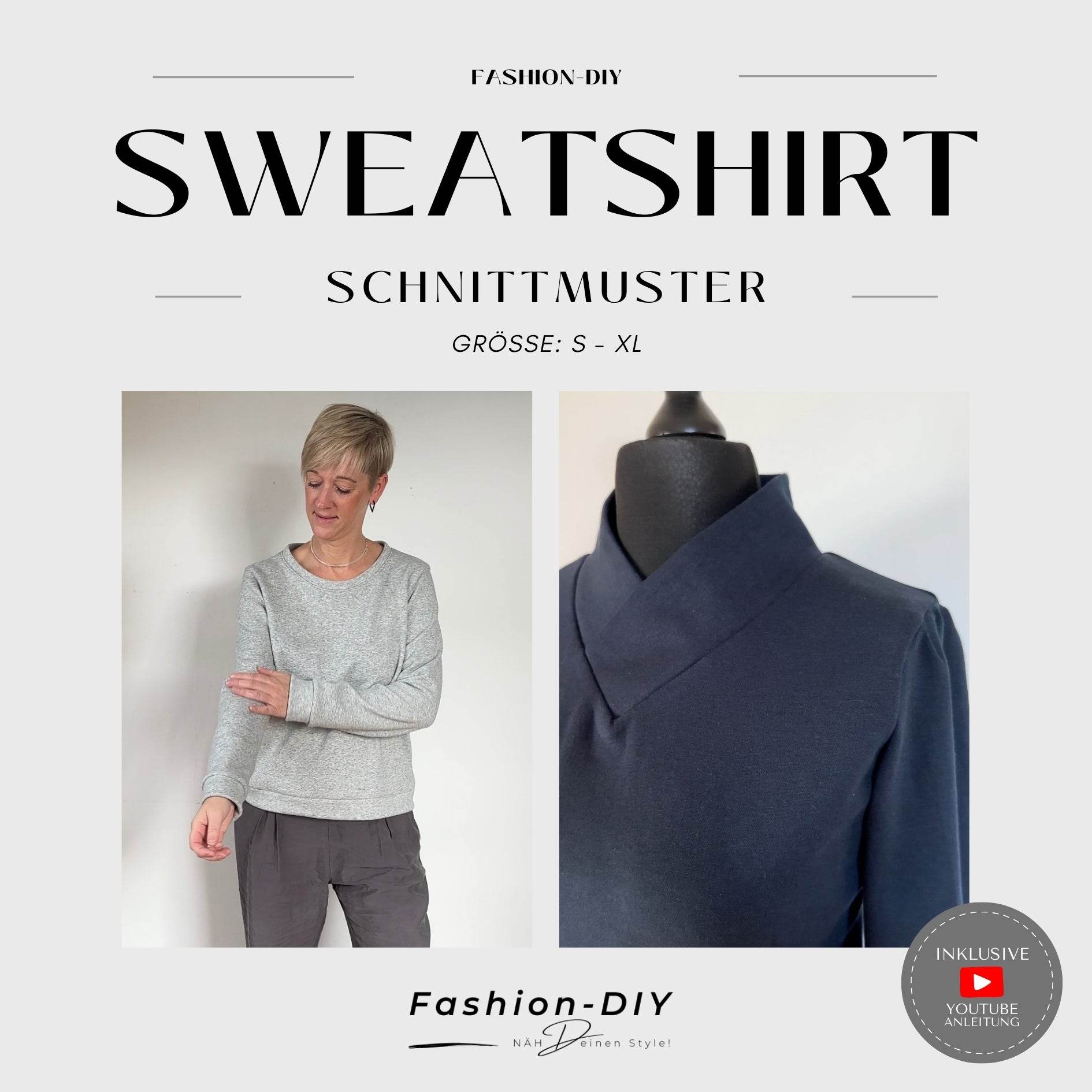E-Book und Schnittmuster | Sweatshirt S-XL - Sewando