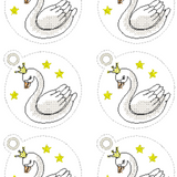 Stickdatei - Party-Set "Schwanenprinzessin"
