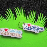 Stickdatei Anhänger - Set "Beste/r Lehrer/in" & "Lieblingslehrer/in"