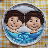 Stickdatei - Sternzeichen (Doodle-Applikation) 10x10 cm - Sewando