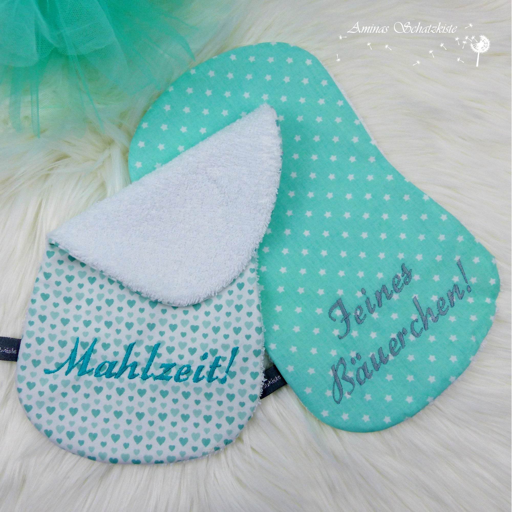 Stickdatei Spucktuch Baby ITH ab 18x30 - Sewando