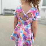 Schnittmuster *Little Sweet Heart Dress* #Herzkleid #Drehkleid #Herz-Rücken Gr. 74-176