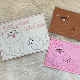 Stickdatei Mug Rug Mauspad Katze und Maus Set 711 - Sewando