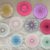 Stickdatei Zirkel Blumen Untersetzer Set 712 - Sewando