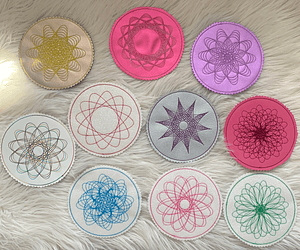Stickdatei Zirkel Blumen Untersetzer Set 712 - Sewando