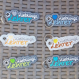 Stickdatei Anhänger - Set "Beste/r Lehrer/in" & "Lieblingslehrer/in"
