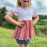 Schnittmuster *Little Sweet Heart Dress* #Herzkleid #Drehkleid #Herz-Rücken Gr. 74-176