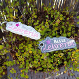 Stickdatei Anhänger - Set "Beste/r Lehrer/in" & "Lieblingslehrer/in"