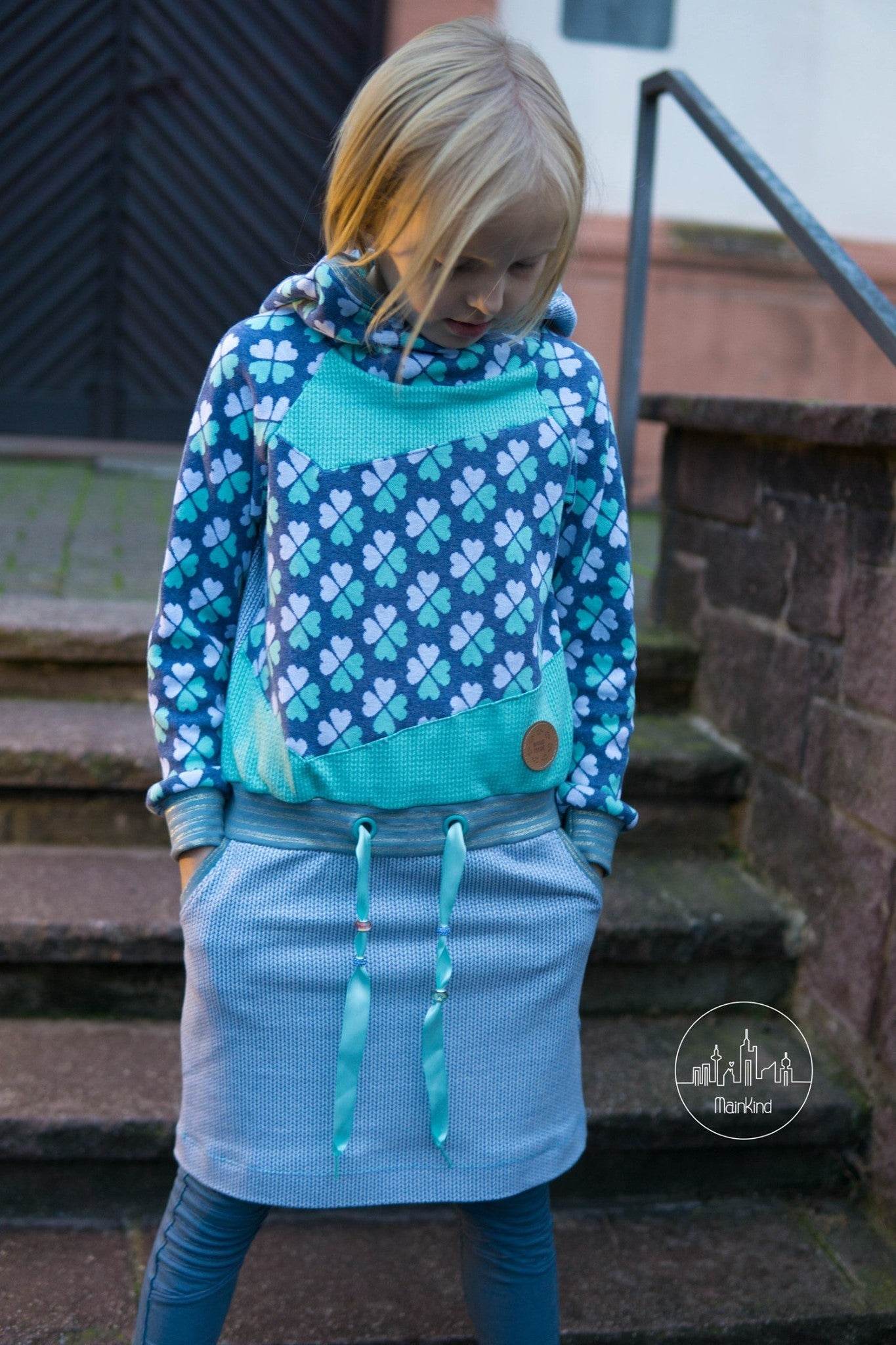 Schnittmuster Hoodie/Hoodiekleid mini JULIETA 86/92-158/164 : - Sewando