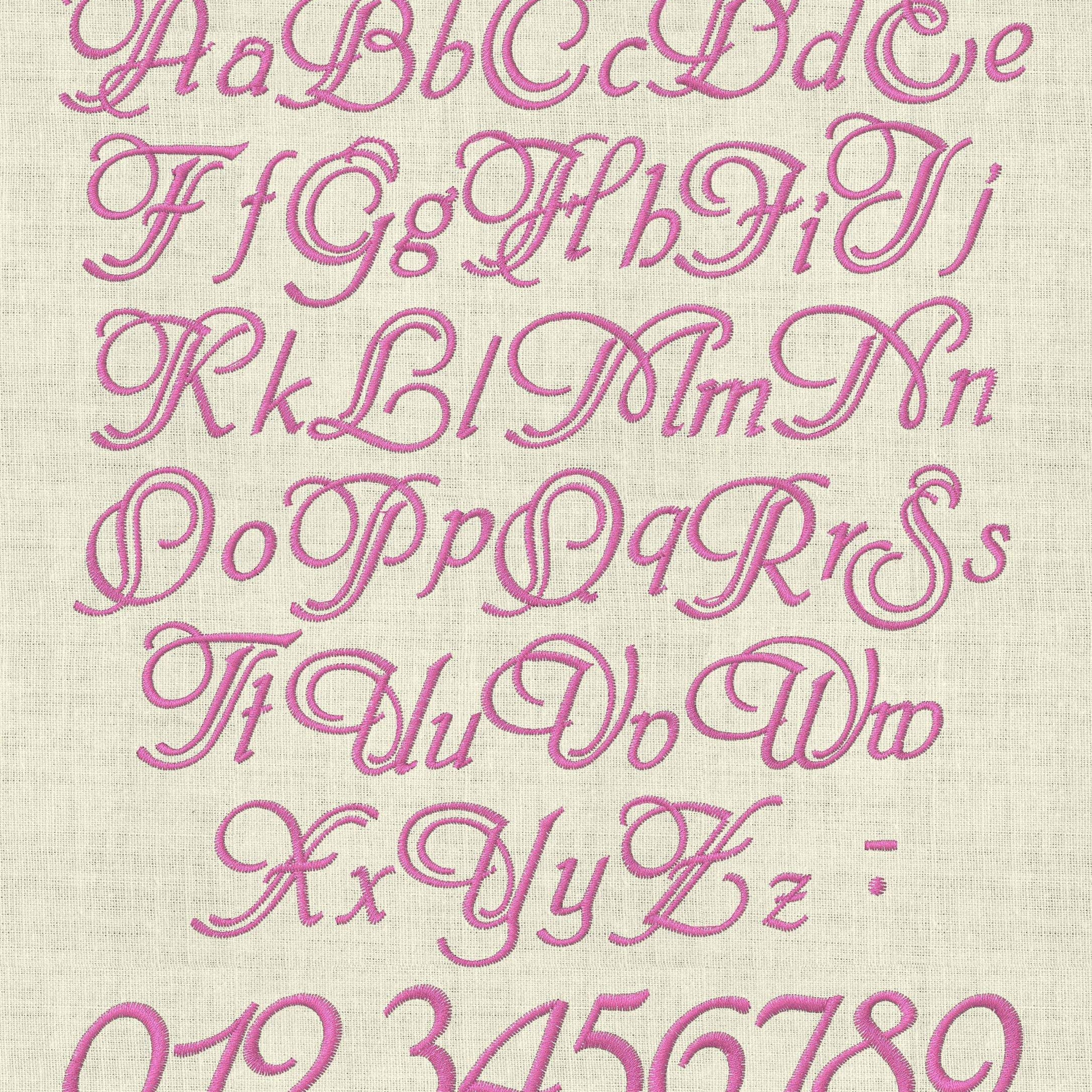 Stickdatei Schrift ca.25 mm Buchstaben Set 721 - Sewando